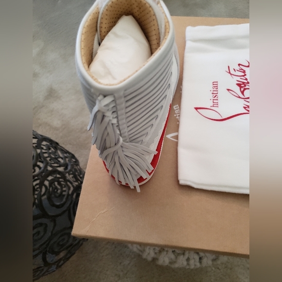 Christain Louboutin MY K.O. Veau Vel/Calf/Mesh Hi-Top/Boot in size 42 - Picture 5 of 8